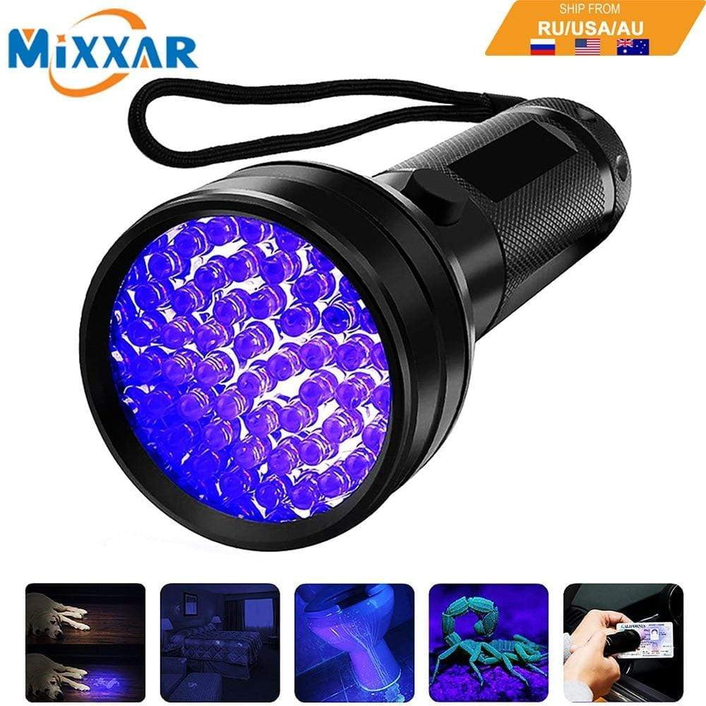 ZK20 Dropshipping UV Flashlight 51Leds 395nM Ultraviolet Blacklight Detector for Urine Pet Stain Handheld Torch Scorpion Hunting - Life Hack Stock