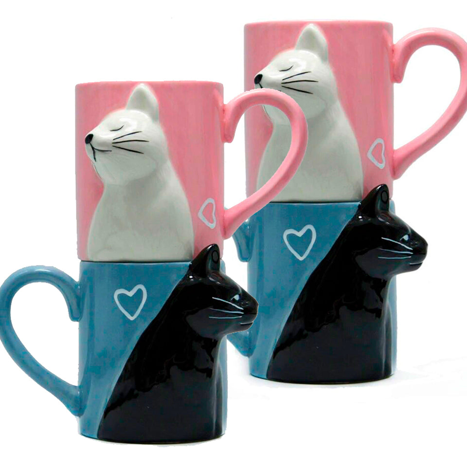 KitCups | Kissing Cats Cup Set