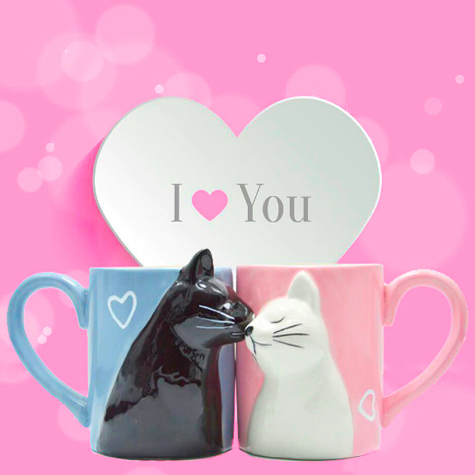 KitCups | Kissing Cats Cup Set